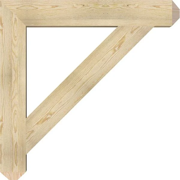 Ekena Millwork BKT06X42X42TRA04RDF 6x22W x 42x22D x 42x22H Traditional Craftsman Rough Sawn BRACKET, Douglas Fir