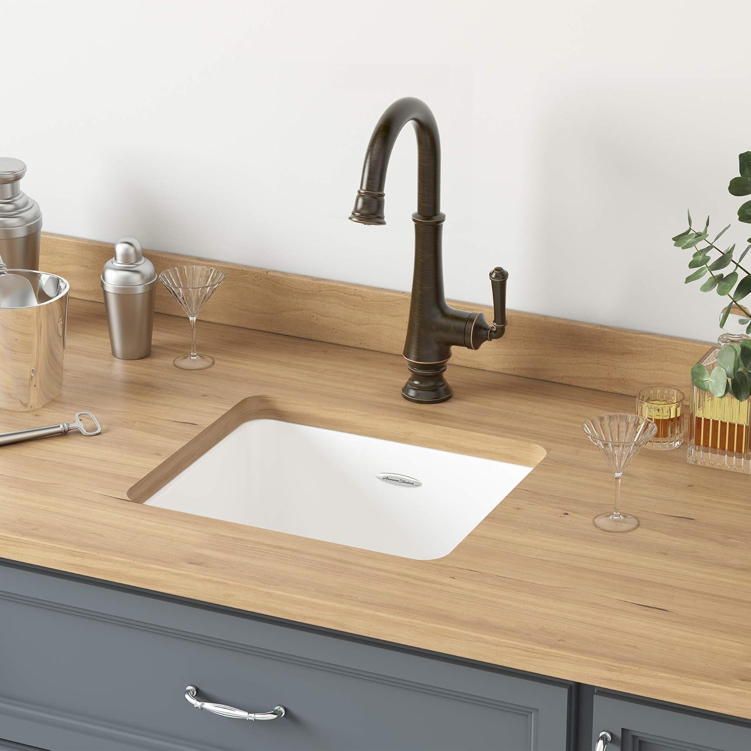 American Standard 77SB30190.308 Delancey 30 x 19 Single Bowl Cast Iron Kitchen Sink Brilliant White