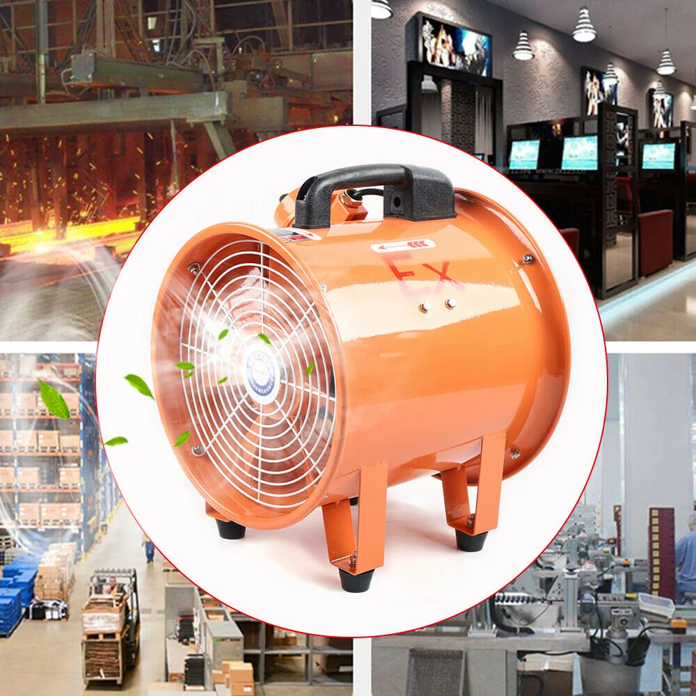 Oukaning Industrial Ventilator Explosion Proof Fan 10 Inch Blower Fan Extractor 250W 110V Household Ventilation Fans