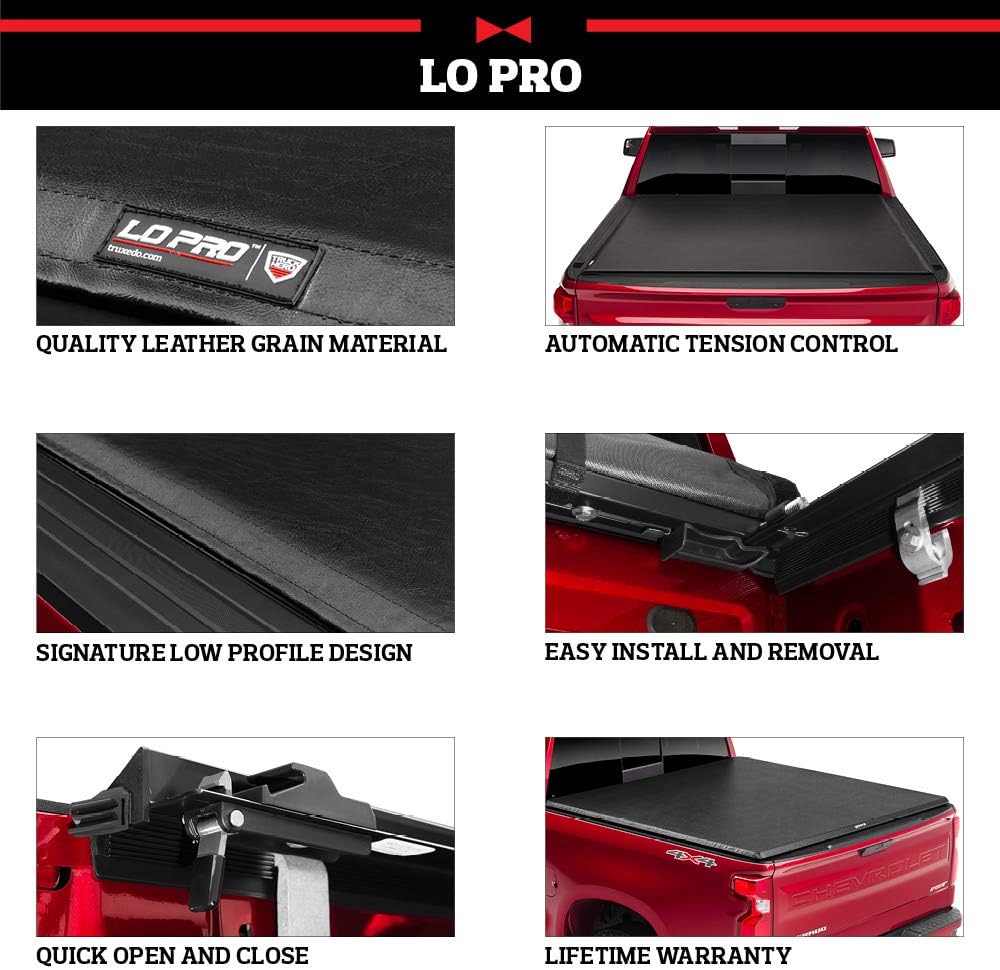 TruXedo Lo Pro Soft Roll Up Truck Bed Tonneau Cover | 530601 | Fits 2017 - 2022 Honda Ridgeline 5' 4" Bed (64")