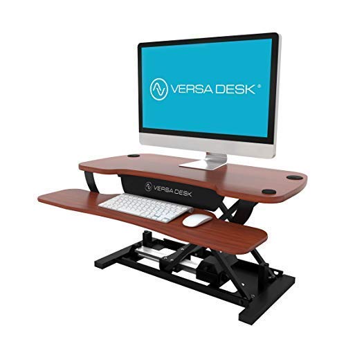 VERSADESK PowerPro™ 36 Inch Electric Standing Desk Converter, Height Adjustable Sit to Stand Up Desk Riser
