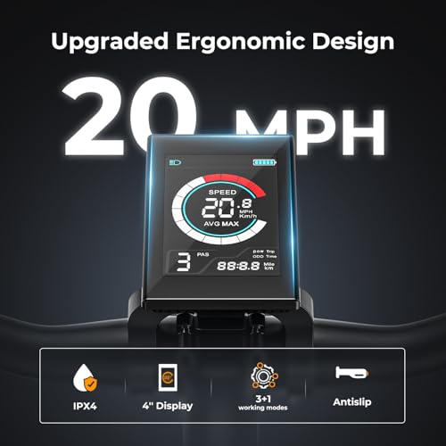Jasion EB5 Electric Bike for Adults with Peak 500W Brushless Motor, 40Miles 20MPH Commuting Electric Mountain Bike with 360Wh Removable Battery