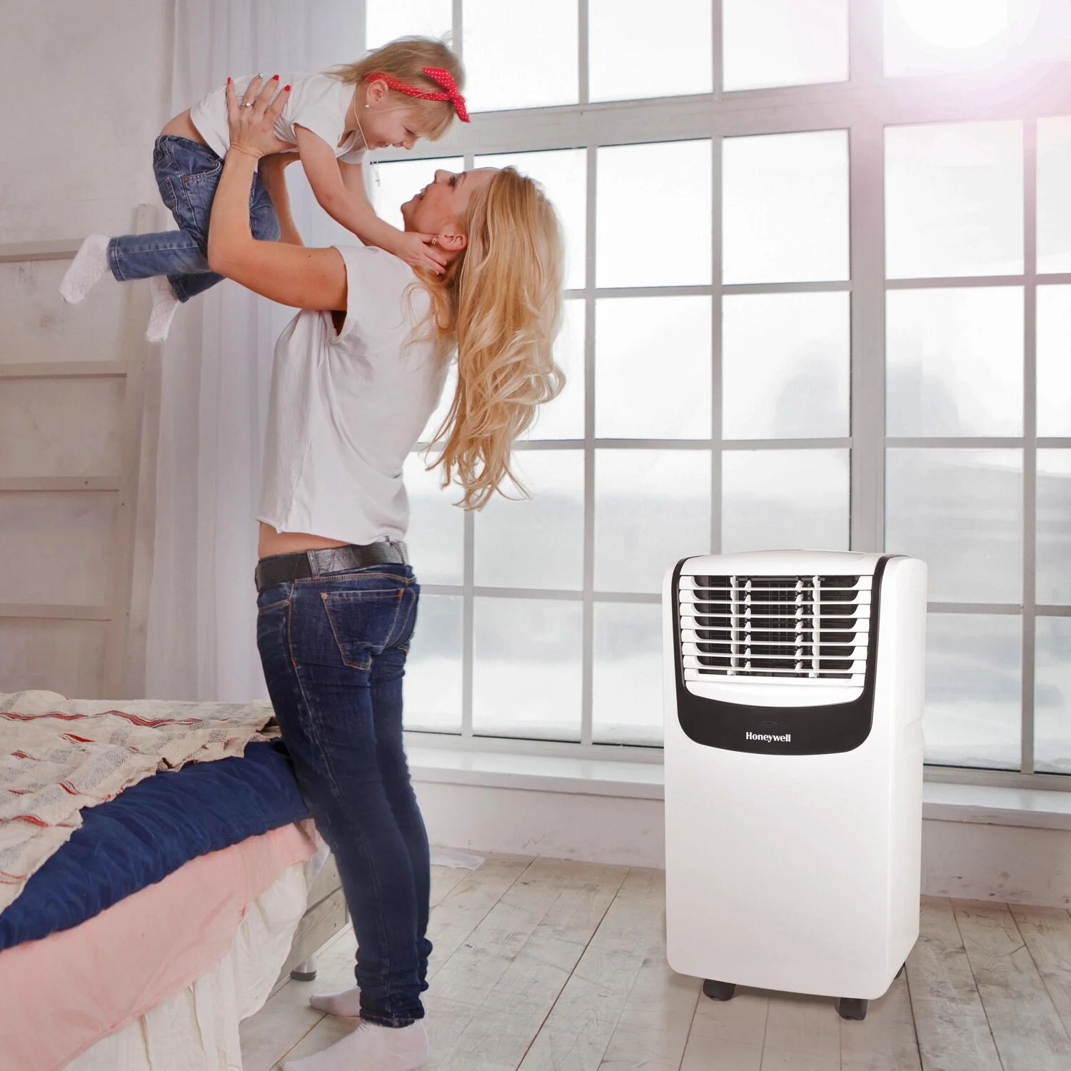 Honeywell 6,800 BTU 115-Volt Portable Air Conditioner with Remote, White/Black, MO0CESWK7