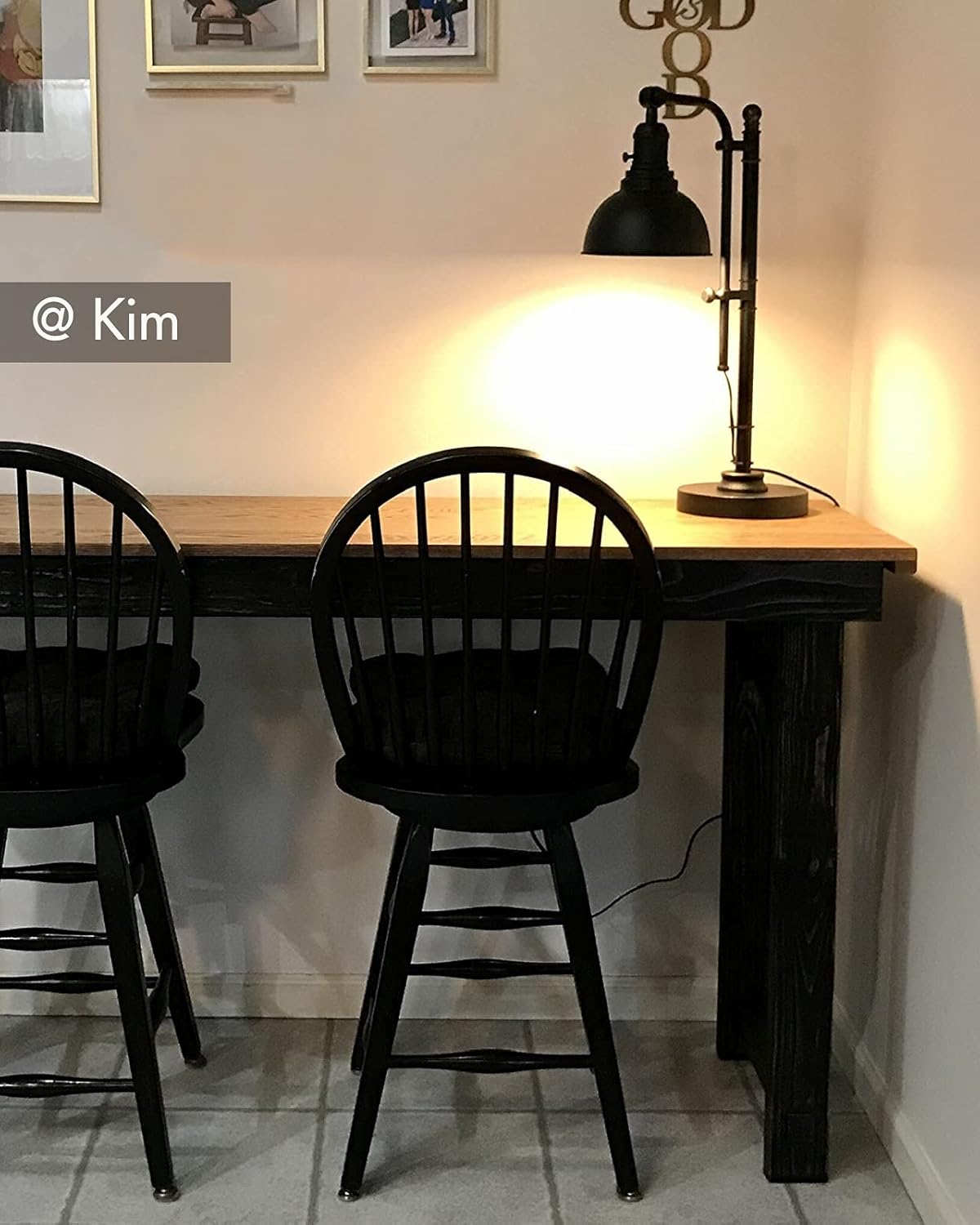CO-Z Rustic Desk Lamp Black Adjustable, Industrial Style Metal Task Lamp (25''-29''), Vintage Work Lamp, Farmhouse Reading Lamp in Aged Bronze Finish