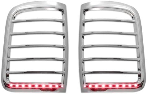 Razer Auto Chrome LED Tail Light Bezel Trim Cover for 2004-2008 Ford F150 Styleside Pack of 2