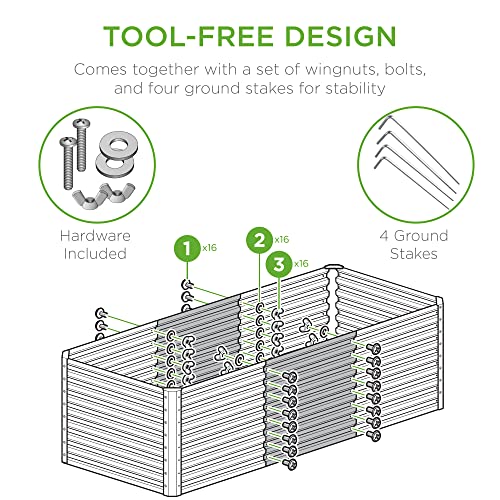 Best Choice Products 8x4x2ft Outdoor Metal Raised Garden Bed, Deep Root Planter Box for Vegetables, Flowers, Herbs