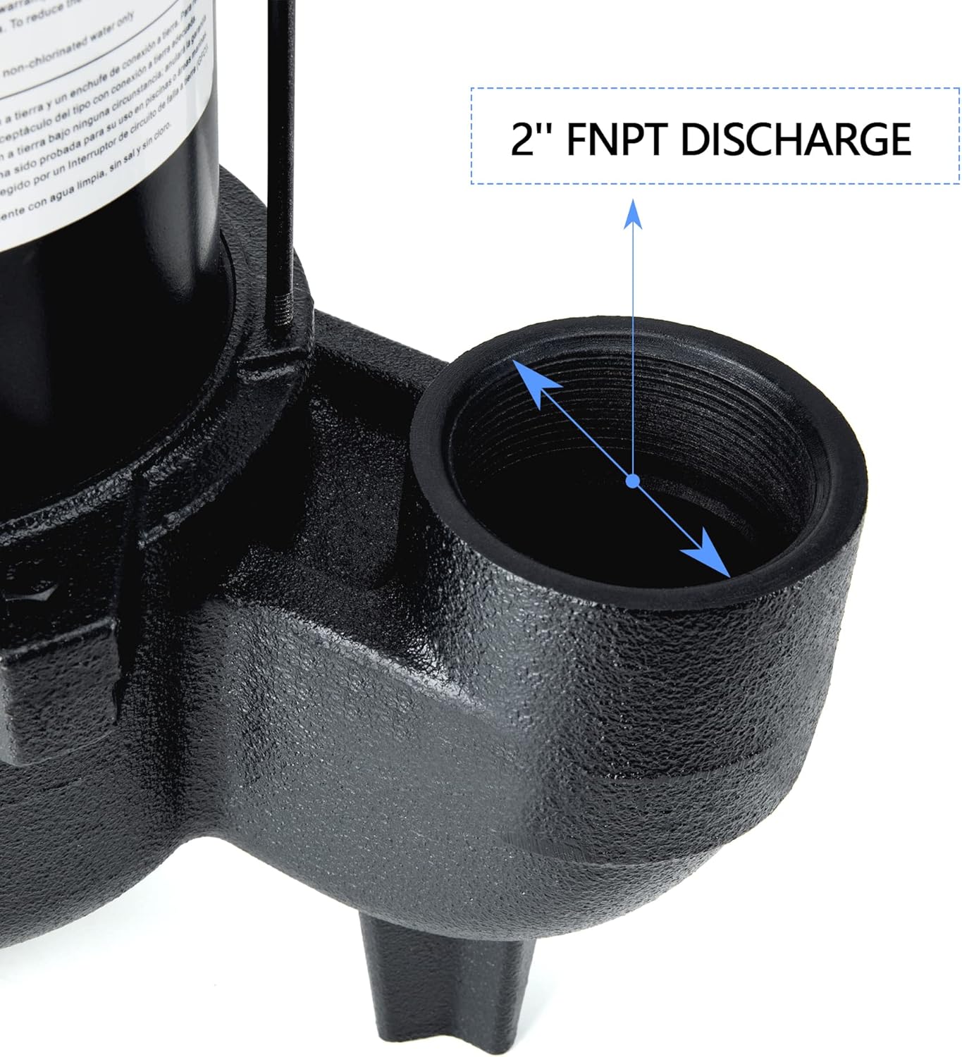RainBro 1/2 HP Cast iron submersible sewage pump with 10 ft. piggy back tether float switch，Model# CSE050