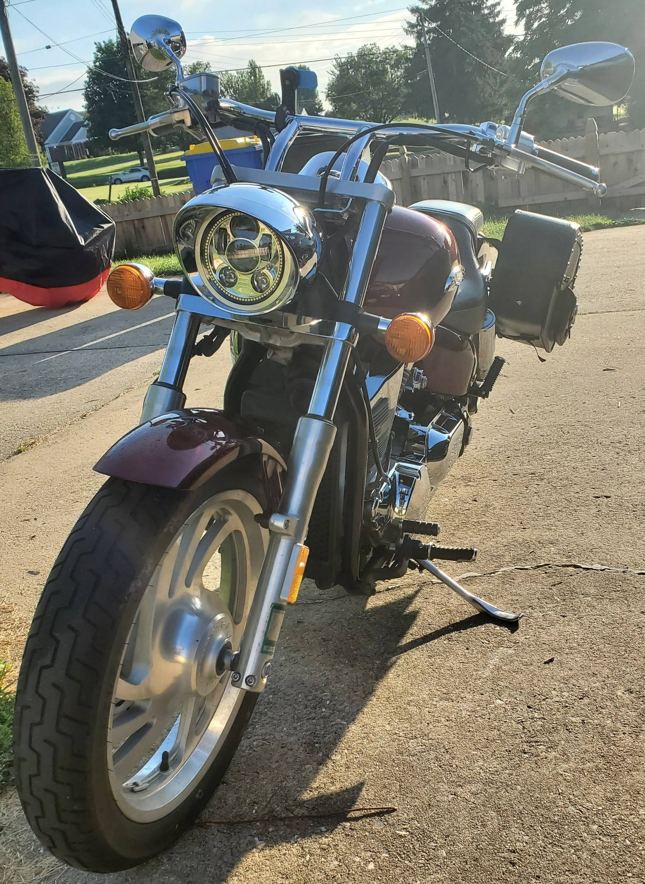 Eagle Lights Generation III LED Headlight for Honda VTX 1300 and 1800 - Includes VTX Bracket and Hardware Blue