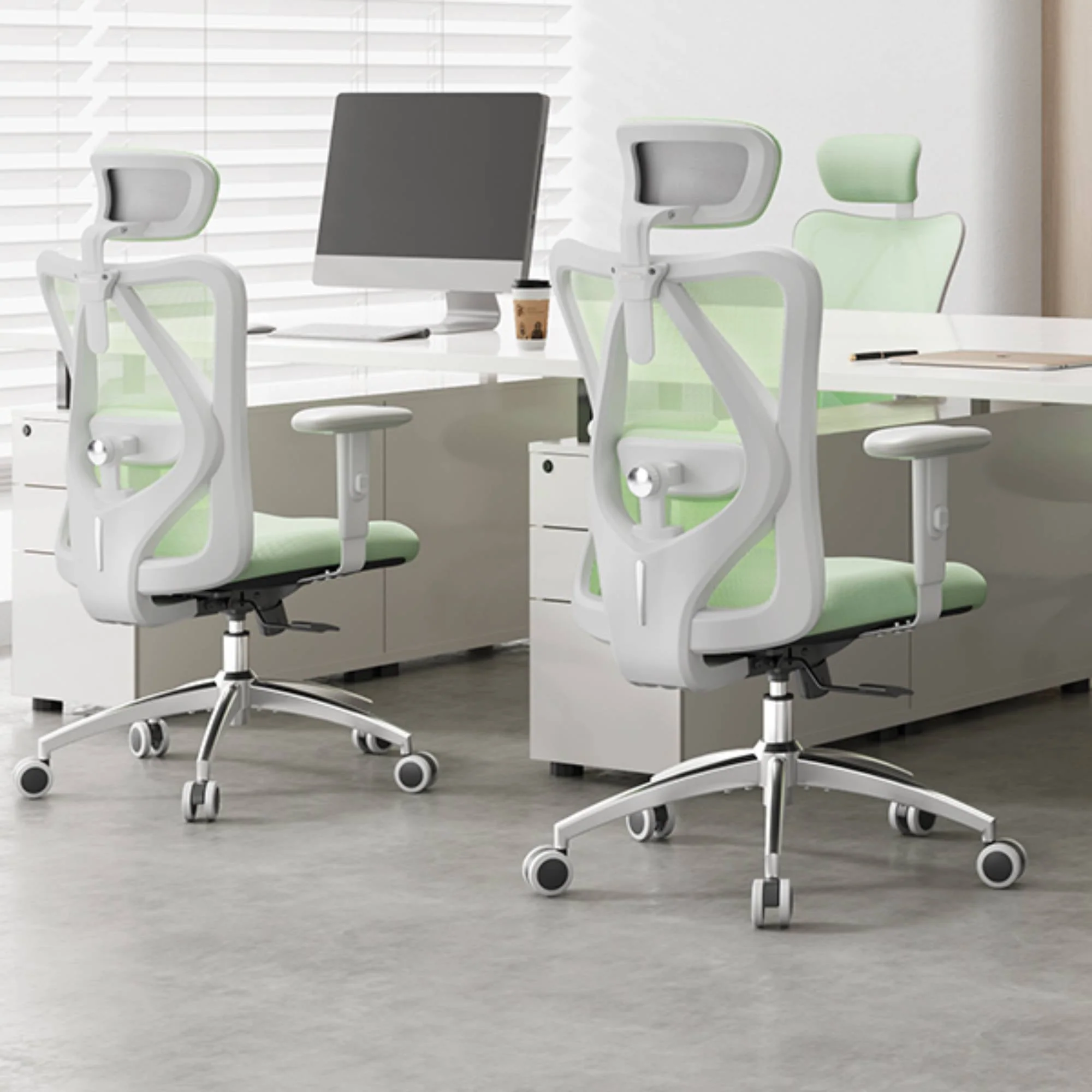 SIHOO Ergonomic Office Chair, Mesh Computer Desk Chair with Adjustable Lumbar Support, High Back chair for big and tall, Black