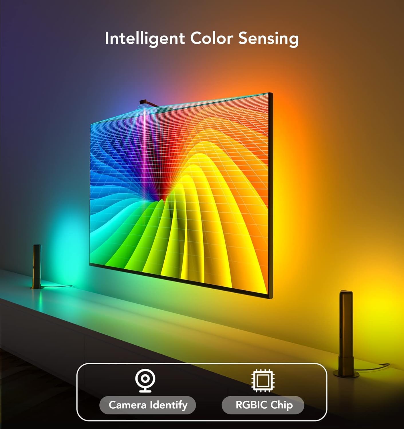 Govee LED Strip Lights & Light Bars with Camera, Smart Wi-Fi RGBIC DreamView T1 Pro LED Lights for TV (55-65 inches)