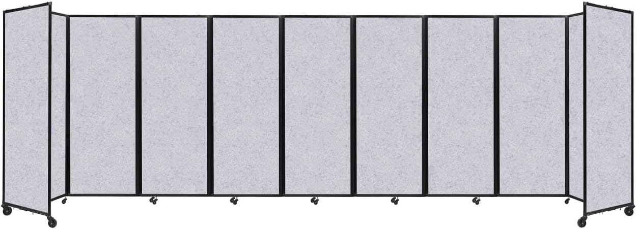 Versare Room Divider 360 Portable Partition Privacy Wall | Freestanding Office Dividers | Locking Wheels | Temporary Room Separator | 25' x 7'6"