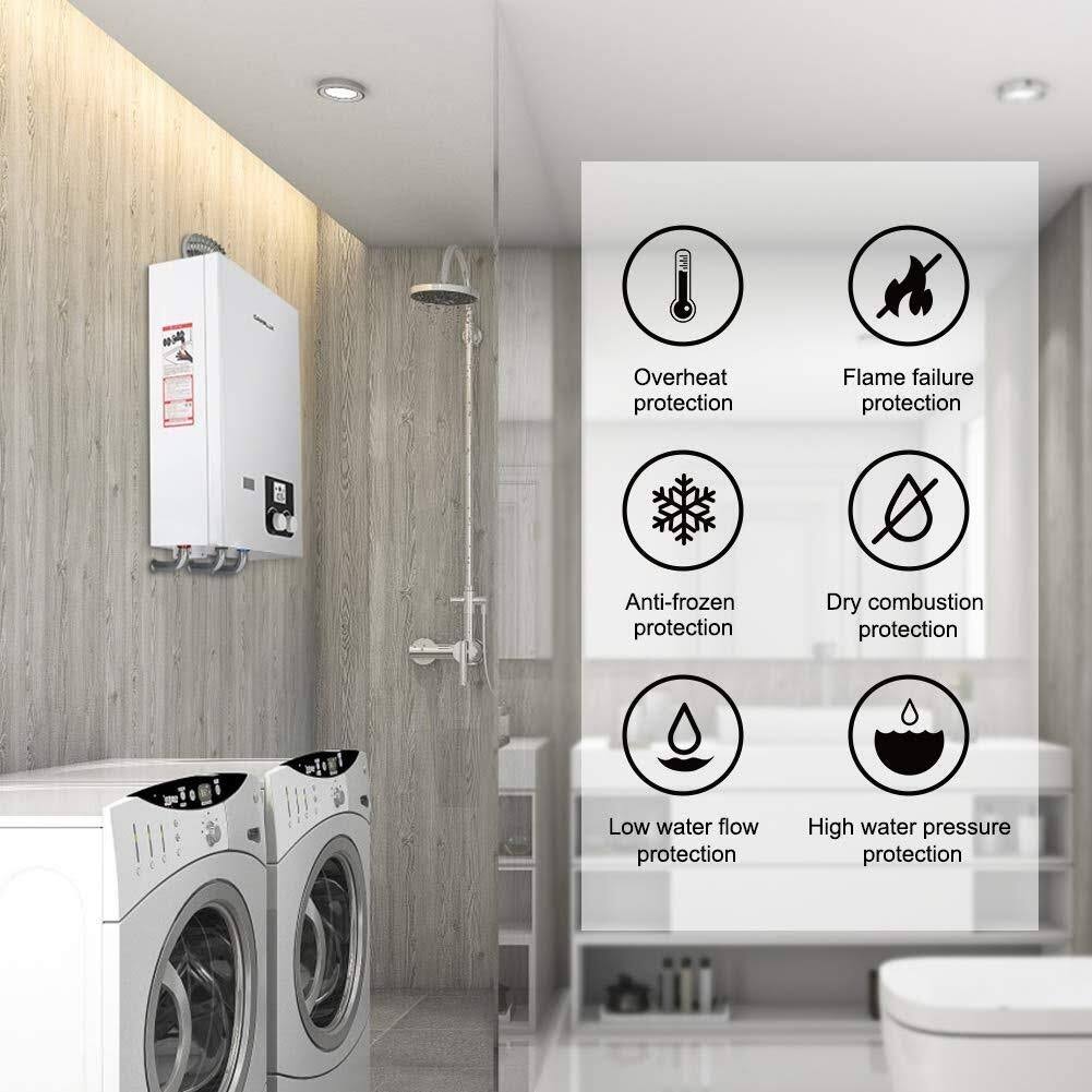 Camplux CM264 10 Litre 2.64 GPM Natural GAS High Capacity Residential Tankless Water Heater