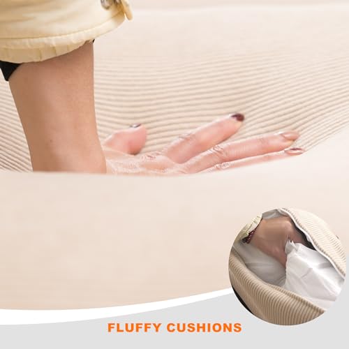 Oversized Sectional Sofa Couch, 163'' Cloud Modular Couch with Ottoman