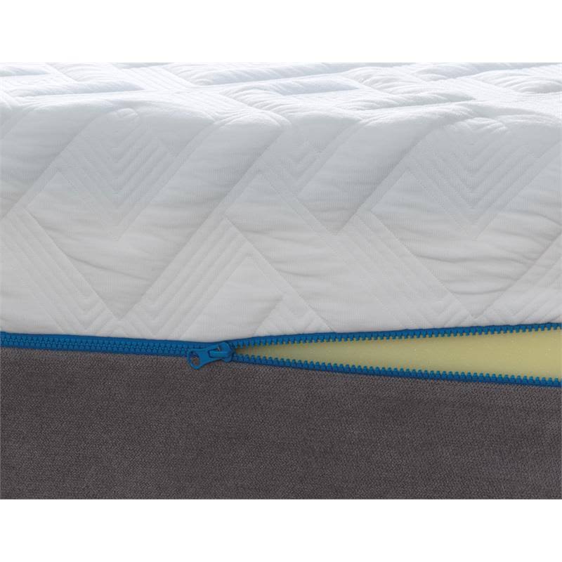 Pemberly Row 12x22 Luxury Plush Twin Long Memory Foam Mattress in White