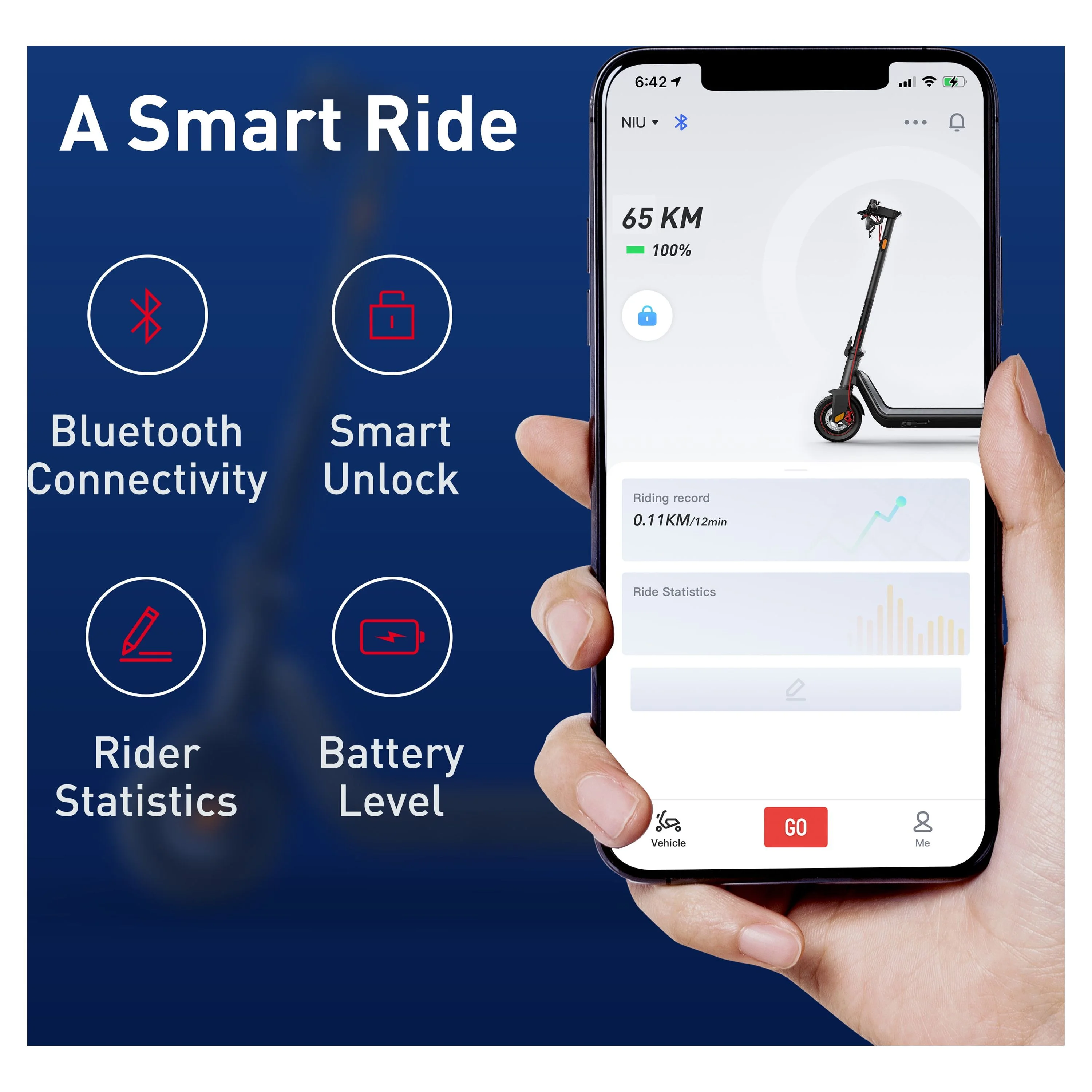 NIU KQi3 Max Electric Scooter 40.4 Miles Long Range Upgraded Motor Power Max Speed 20 mph Portable Foldable Commuting