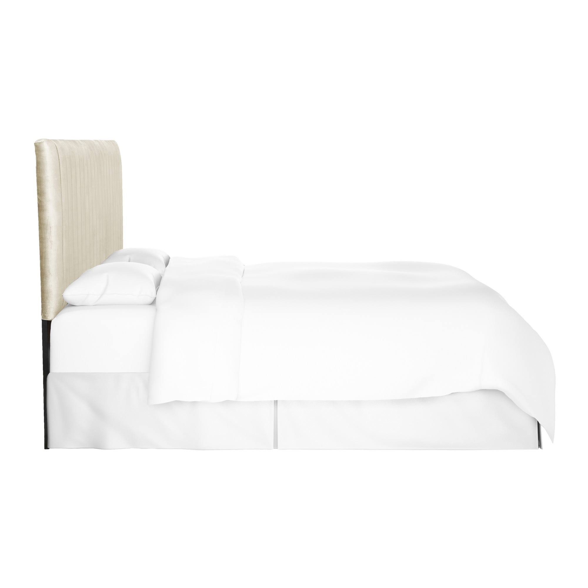 Queen Velvet Channel Headboard Cream Velvet - Opalhouse