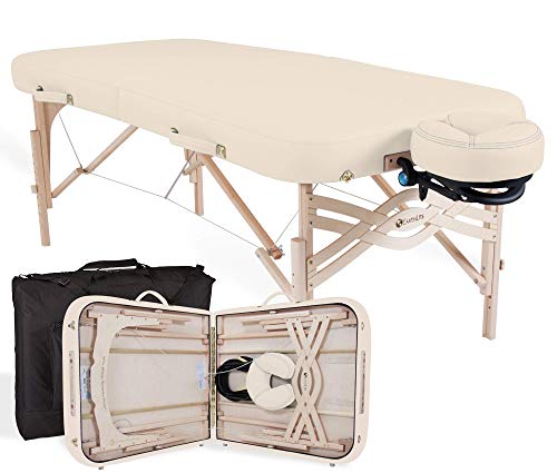 EARTHLITE Premium Portable Massage Table Package SPIRIT - Spa-Level Comfort, Deluxe Cushioning incl. Flex-Rest Face Cradle & Strata Face Pillow