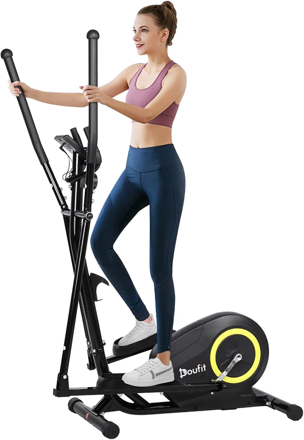 Doufit Elliptical Machine for Home Use, Eliptical Exercise Machine for Indoor Fitness Gym Workout