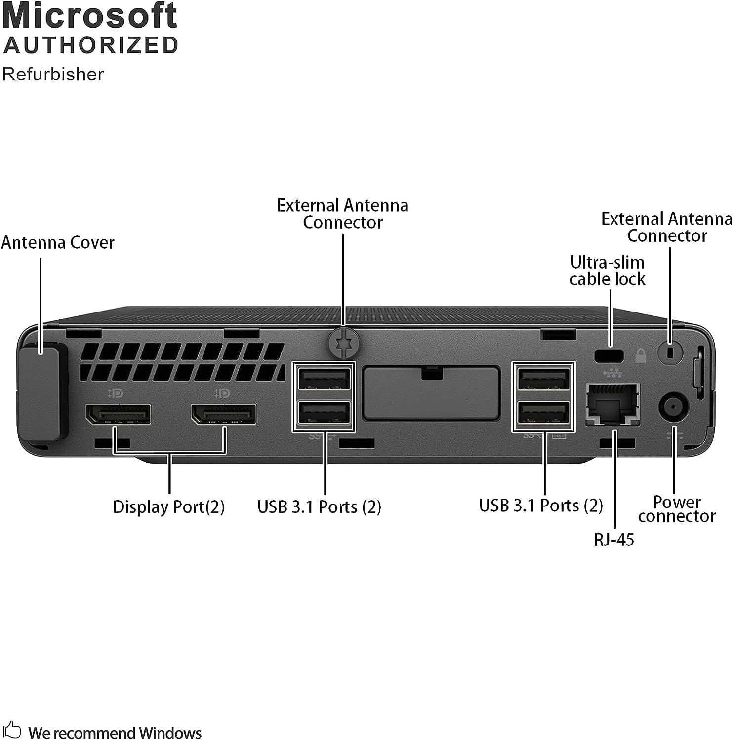 HP EliteDesk 800 G5 Mini Tiny Business PC, Intel Hexa-Core i5-9500T up to 3.70GHz, 16GB DDR4 RAM, 256GB NVMe SSD, WiFi 6, Bluetooth 5.1, HDMI