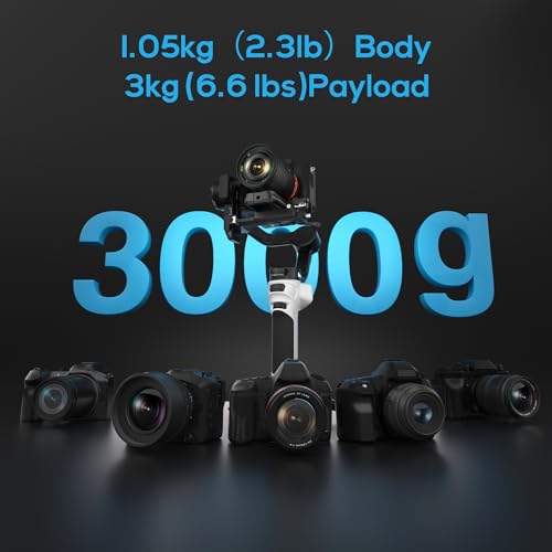 ZHIYUN CINEPEER Weebill 3E[Official], 3-Axis Lightweight Gimbal Stabilizer for DSLR & Mirrorless Camera Canon/Sony/Panasonic/Nikon, 3KG Payload
