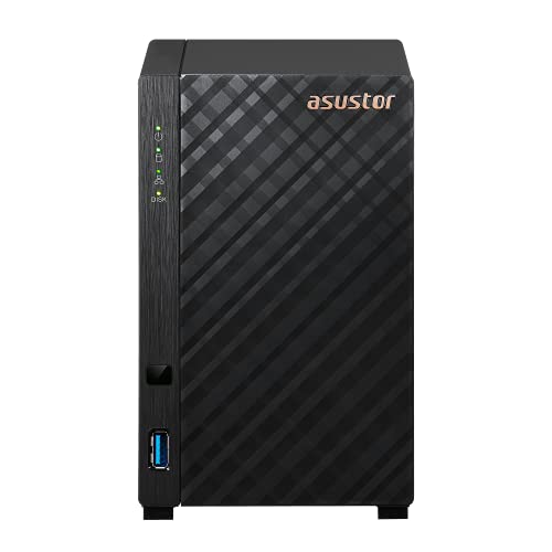 Asustor Drivestor 2 Lite AS1102TL, 2 Bay NAS Enclosure Network Storage, 1.7GHz Quad Core, 1GbE Port, 1GB RAM DDR4