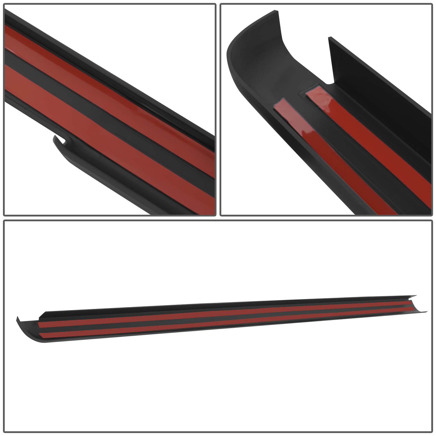 DNA Motoring 3Pcs 73.3" Tailgate Bed Rails Caps Protector for 2005-2014 Nissan Frontier