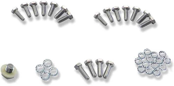 DEMOTOR PERFORMANCE Polished Aluminum Finned Oil Pan Kit Bolts Plug Fits SB Chevy 327 350 SBC 1955-79