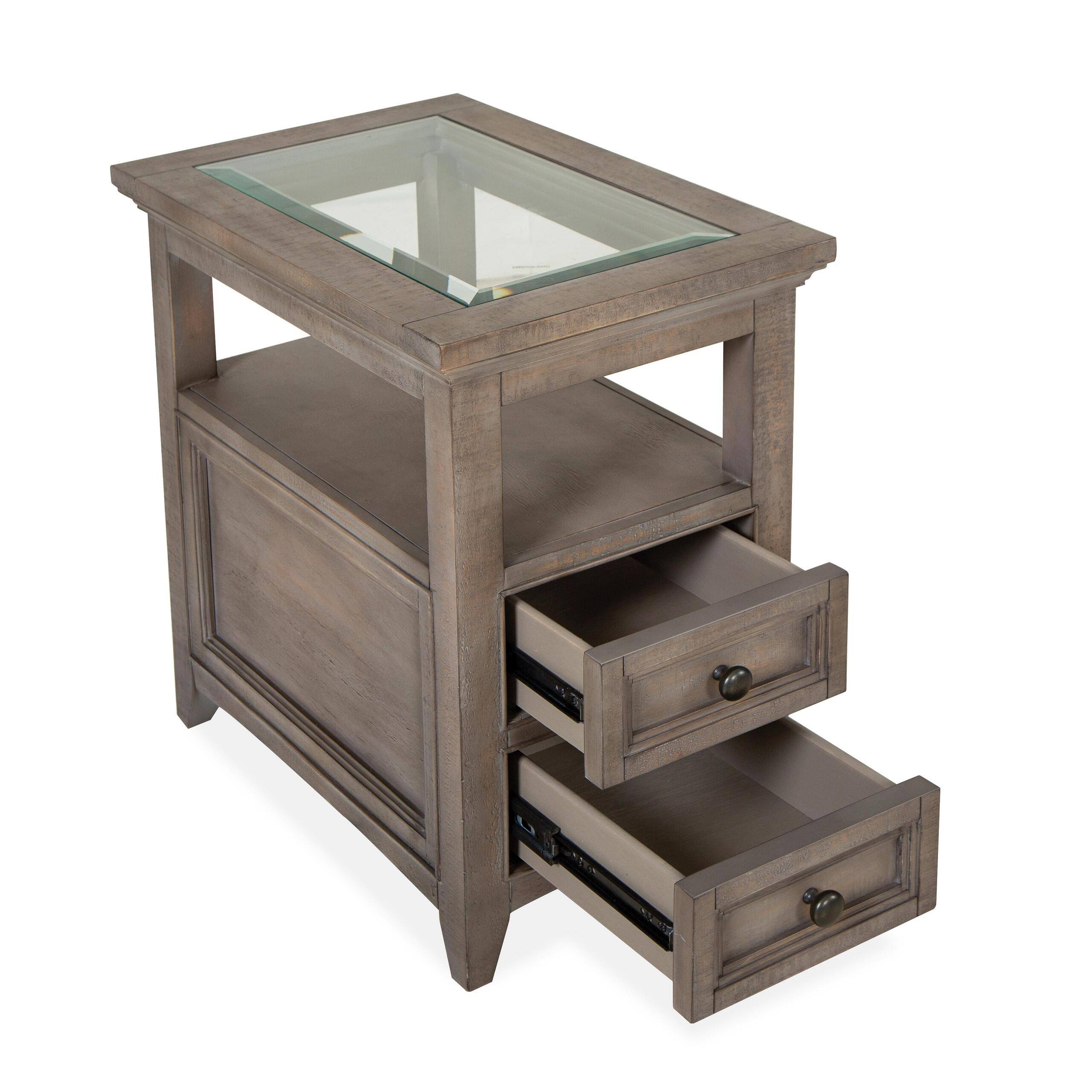 Magnussen Paxton Place Chairside End Table in Dovetail Grey