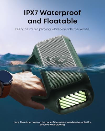 soundcore Boom 2 By Anker, Outdoor Speaker, 80W, Subwoofer, BassUp 2.0, 24H Playtime, IPX7 Waterproof, Floatable, RGB Lights, USB-C, Custom EQ