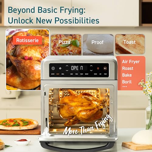COSORI 11-in-1 Air Fryer Oven , 13Qt Small Footprint Airfryer combo with Rotisserie, Toast, Bake, Roast, Reheat Functions and more