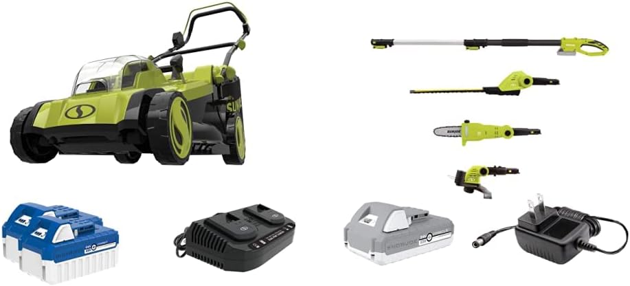 Sun Joe 24V-X2-17LM-CT 48-Volt 17-Inch Cordless Mulching Lawn Mower w/ 11-Gallon Grass Catcher, Tool Only (Battery + Charger Not Included)