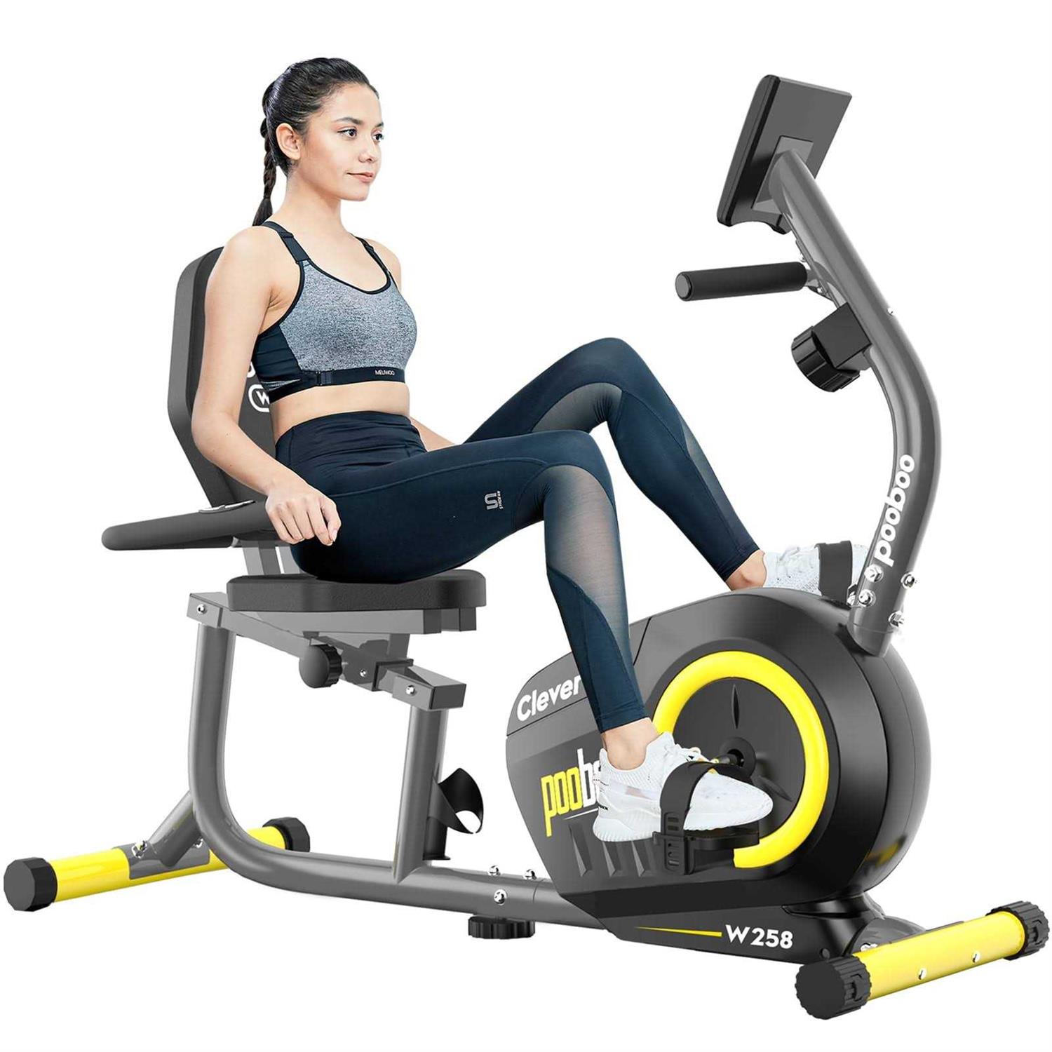 Cycool Workout Home Cycling Magnetic Recumbent Exercise Bike Fitness Cardio Elliptical Indoor Cycling Bike 330lbs - Sports Supplies Online Store