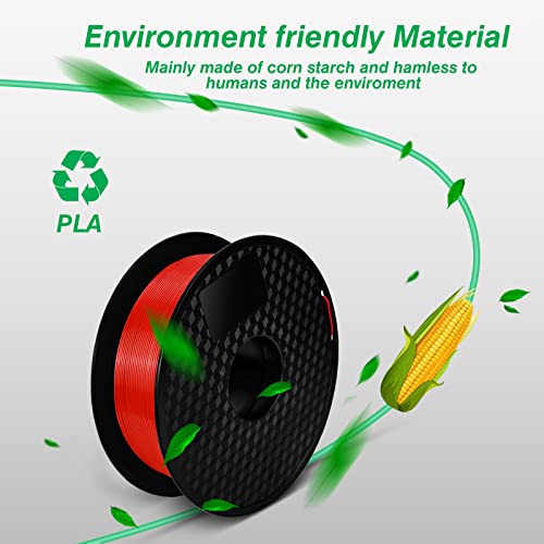 Kingroon PLA 3D Printer Filament, 12Rolls, Dimensional Accuracy +/- 0.03 mm, 12kg Spool(26.4lbs)