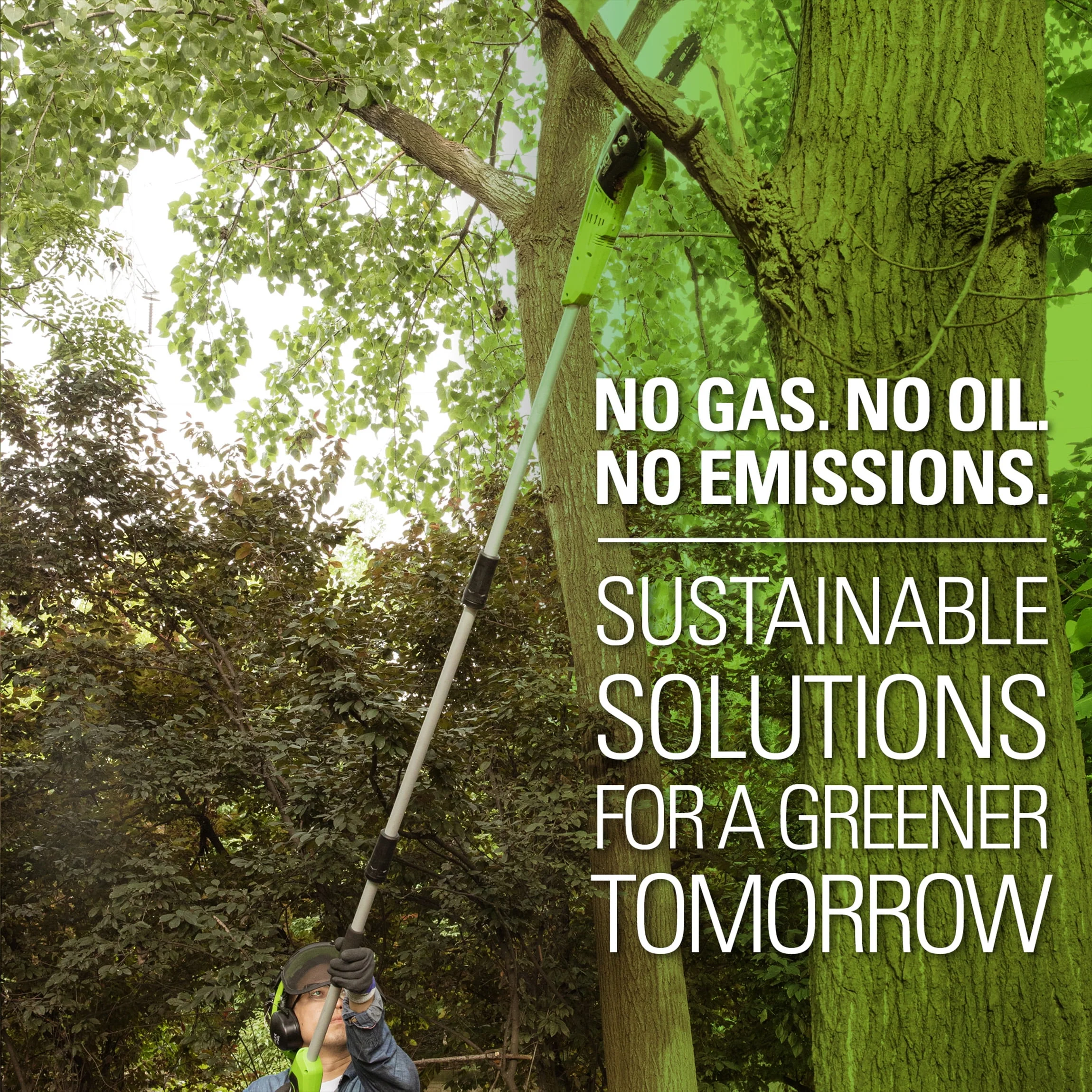 Greenworks 40V 8 Cordless Pole Saw with 2.0 Ah Battery and Charger Gen II 1403702
