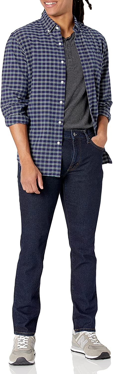 Amazon Essentials Men's Skinny-Fit Stretch Jean 34W x 28L Rinsed