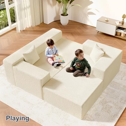 104" Sectional Couches for Living Room, Modular Sectional Sofa with Deep Seat, L-Shape Couch with Chaise, Cloud Couch for Living Room Bedroom