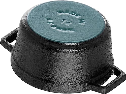 STAUB Cast Iron Dutch Oven 5.5-qt Round Cocotte, Made in France, Serves 5-6, Black Matte