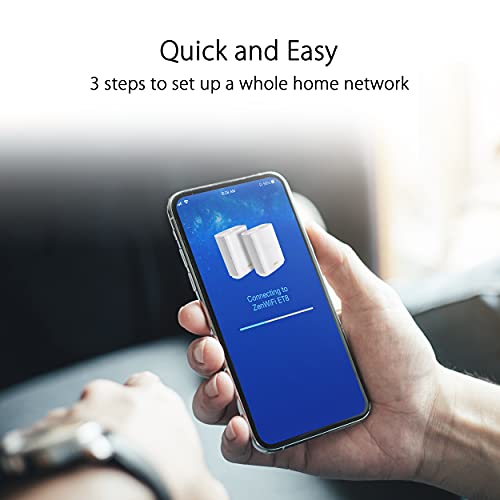 ASUS ZenWiFi AX6600 Tri-Band Mesh WiFi 6 System (XT8 1PK) - Whole Home Coverage up to 2750 sq.ft & 4+ rooms, AiMesh