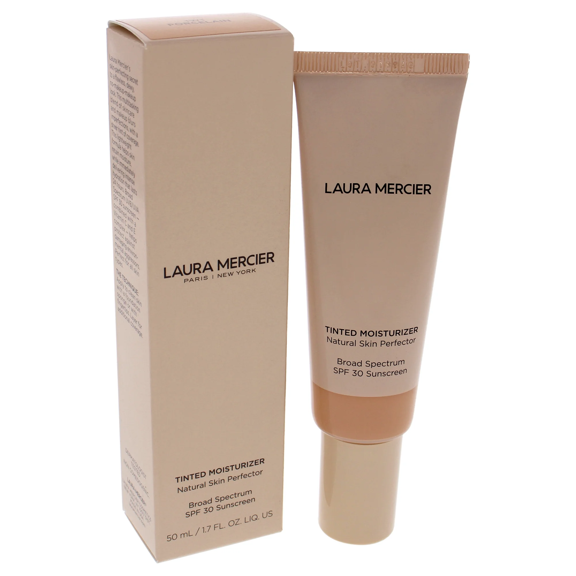 Laura Mercier Women's Tinted Moisturizer Natural Skin Perfector SPF 30, Porcelain, Tan, 1.7 oz/ 50 mL