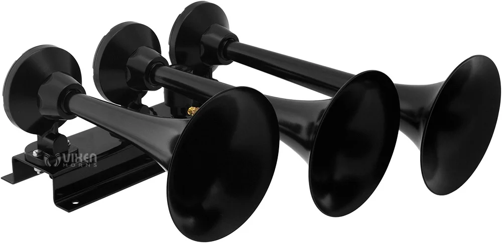 Vixen Horns Train Horn Kit for Trucks/Car/Semi. Complete Onboard System- 200psi Air Compressor, 3 Gallon Tank