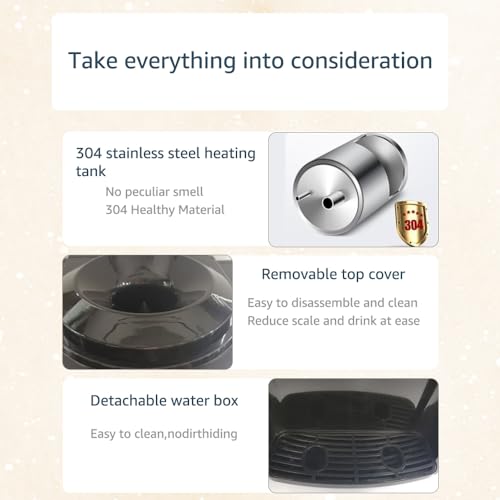 Hot & Cold Top Loading Water Dispenser,5 Gallons Water Coolers with Child Safety Lock Removable Drip Tray & Storage Cabinet