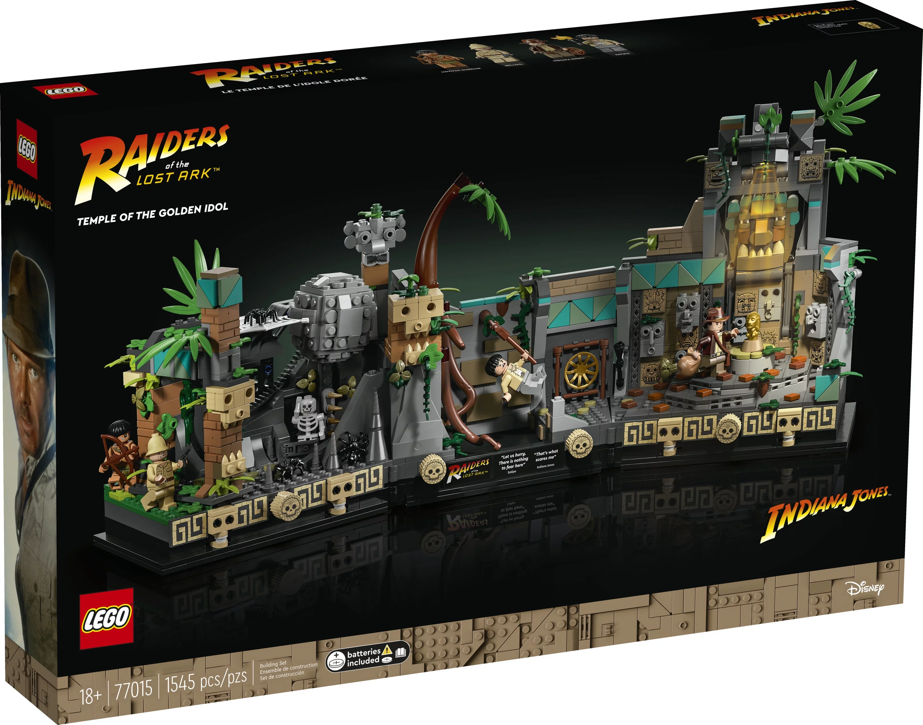 LEGO Indiana Jones Temple of the Golden Idol 77015 Building Project for Adults, Iconic Raiders of the Lost Ark Movie Scene