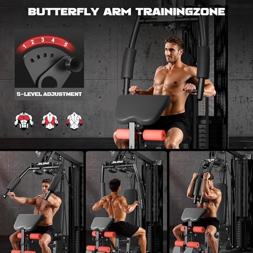 Home Gym, Multifunctional H11 Home Gym Equipment, Workout Station with 150LBS Weight Stack