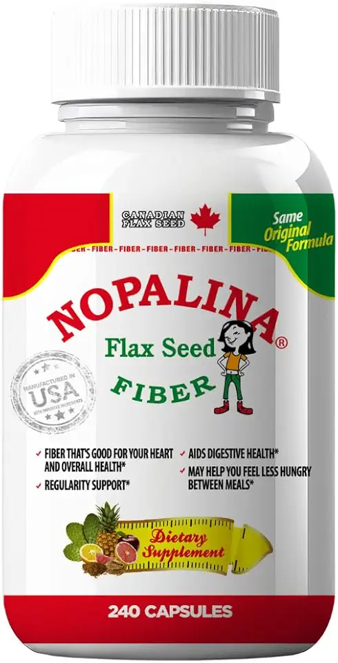 Nopalina Flax Seed Plus Capsules 240 Capsules - Kansas Nuitrition - HNZSDS