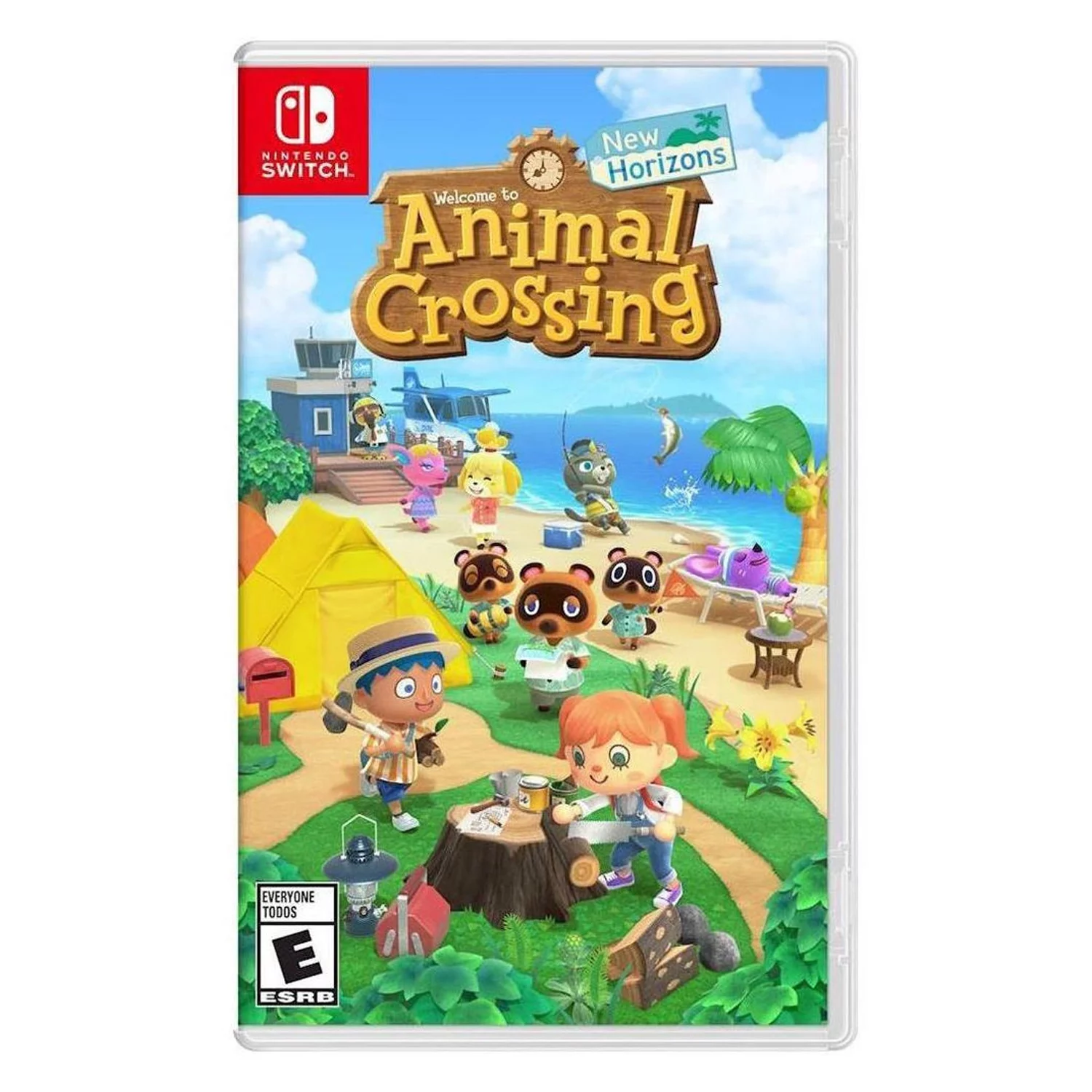 Nintendo Switch Lite (Blue) Gaming Console Bundle with Animal Crossing
