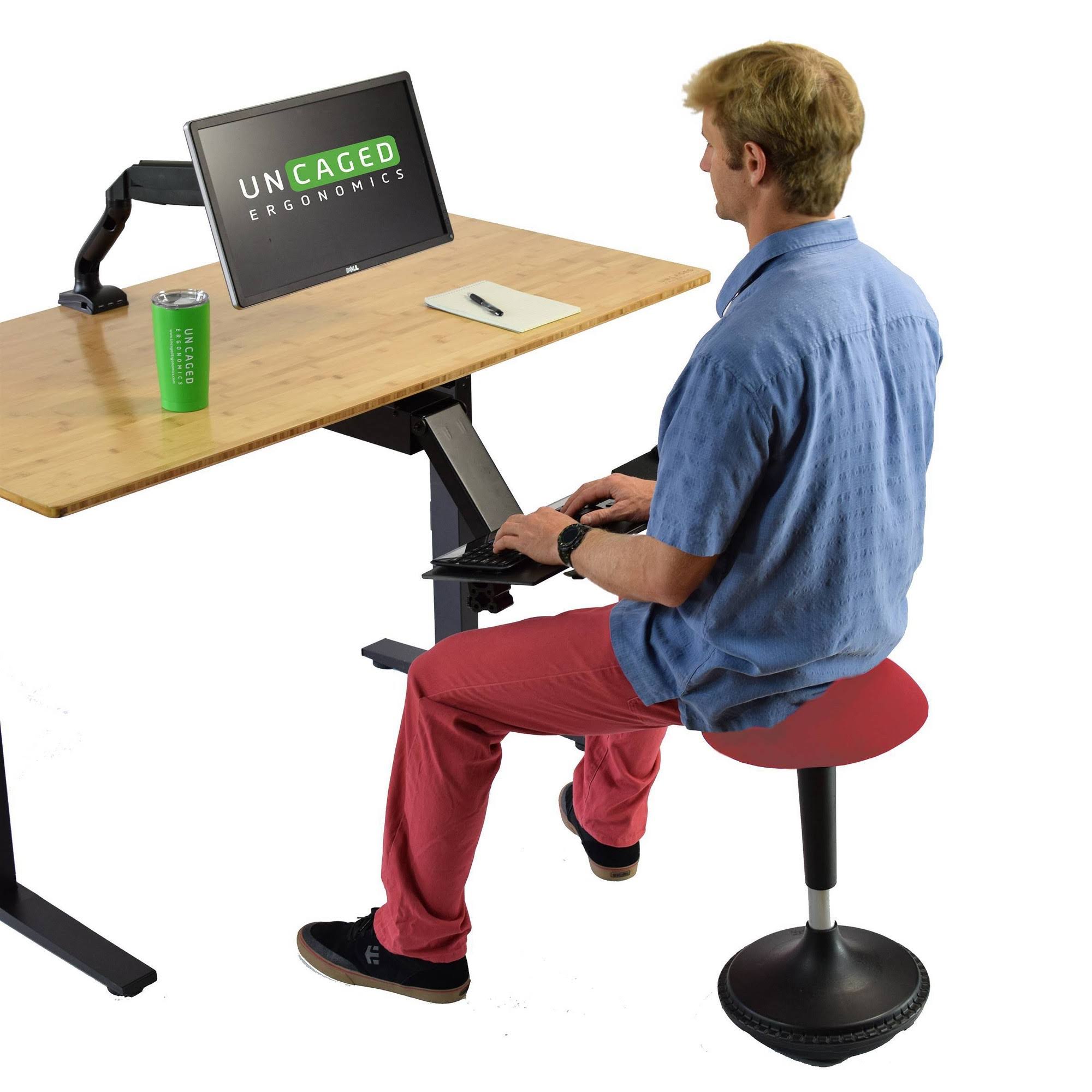 Uncaged Ergonomics: Wobble Stool Standing Desk Chair - Red
