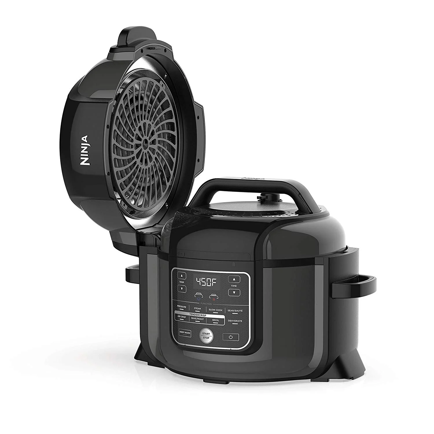 Restored Ninja OP302 Foodi Cooker, Steamer & Air w/TenderCrisp Technology Pressure Cooker & Air Fryer AllinOne, 6.5 quart w/dehydrate