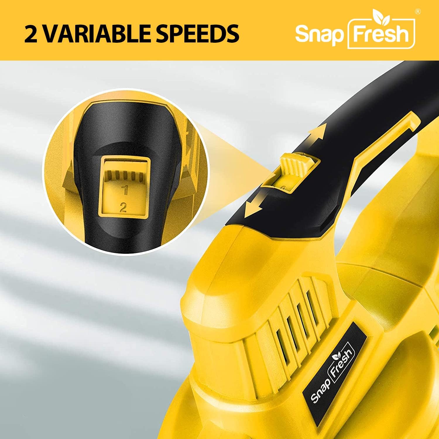 SnapFresh Leaf Blower - 20V Leaf Blower with Battery & Charger, Leaf Blower Cordless for Lawn Care