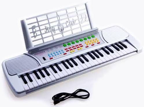D'luca Children 49 Keys Electronic Piano Music Keyboard Silver