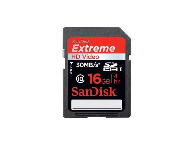 SanDisk 16GB Class 10 Extreme UHS-I U 3 Sdhc Memory Card, 2 Pack #SDSDXN2016GG46